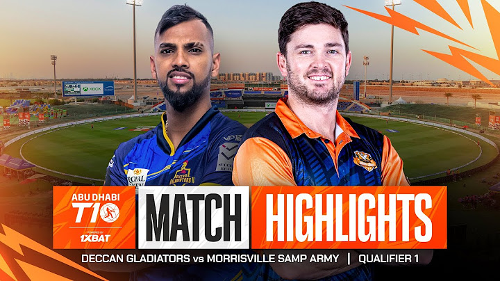 2024 Abu Dhabi T10 I Qualifier 1 Highlights: Deccan Gladiators vs Morrisville Samp Army  | Season 8