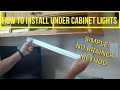 How to install LED linkable under cabinet lights - easy accurate method