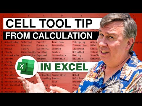 Excel Cell Tool Tip Calculated On The Fly - Episode 2631 - MrExcel Video on YouTube