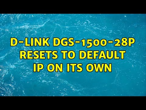 D-Link DGS-1500-28P resets to default IP on its own