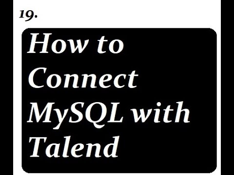 How to connect MySQL with Talend