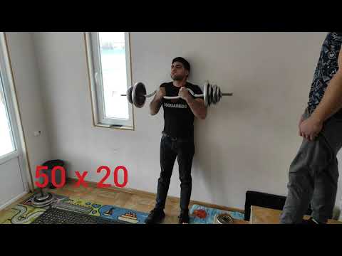 ოთარი საგინაშვილი 50kg 20ჯერ / Otari Saginashvili biceps curl 50 kg 20x