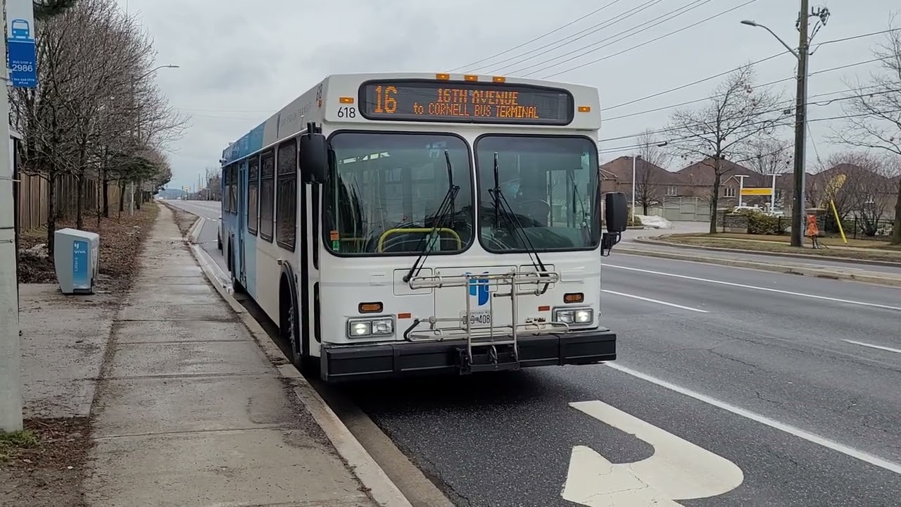 YRT 2006 New Flyer D40LF 618 on the 16 16th Avenue to Cornell Bus Terminal (01/05/23)