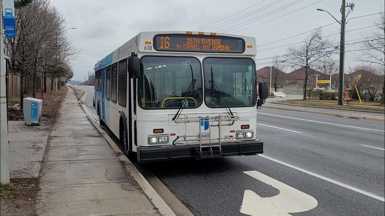 YRT 2006 New Flyer D40LF 618 on the 16 16th Avenue to Cornell Bus