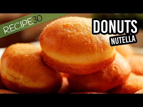 Home made Donuts with Nutella, easy recipe made from scratch