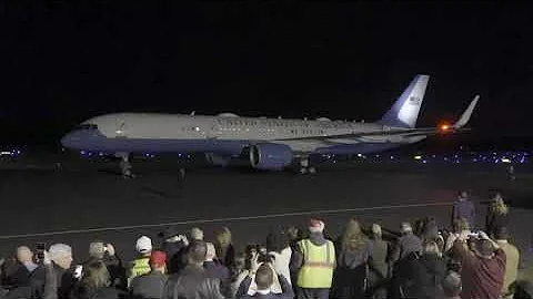 President Donald Trump lands in NC for Rocky Mount speech