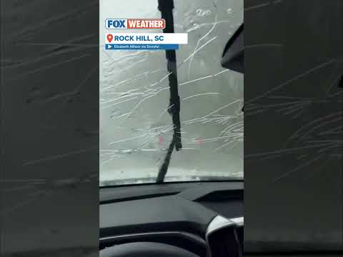 Large Hail Smashes Windshield In South Carolina #weather #hailstorm