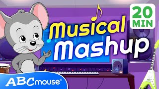 🎶20 Minute Preschool Musical Mashup! | ABCmouse Songs for Little Learners 🎸 🥁 🎹