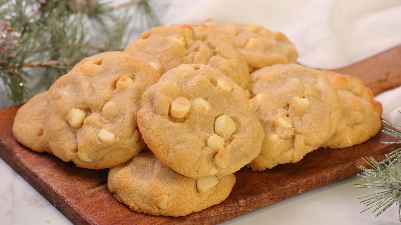 White Chocolate Macadamia Nut Cookies | Easy & Delicious Holiday Baking | The Domestic Geek