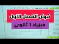 فرض الاول موسم الاول فيزياء اولى ثانوي مع الشرح و الحل المفصل