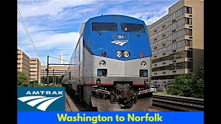 Amtrak Northeast Regional #95 Full Ride From Washington, D.C. to Norfolk, VA [3-16-21]