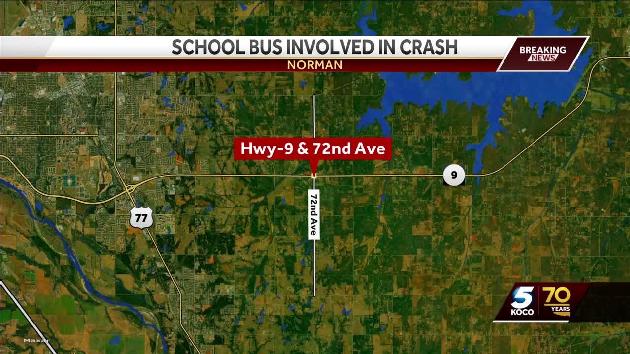 School bus with students on board involved in crash in Norman - YouTube
