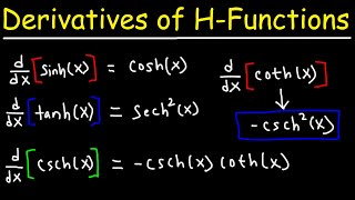 Derivatives of Hyperbolic Functions