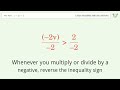 v less than 3v+2 - Solve linear inequalities with one unknown