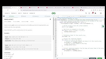 Nearly Sorted | GFG POTD | GeeksForGeeks | Problem OF The Day 536 | 14 Nov 2024