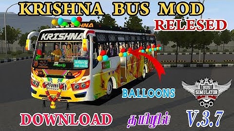 🤩🥳 NEW KRISHNA BUS MOD RELIESD FOR BUSSID DOWNLOAD IN TAMIL #krishna #krishnastatus #bussidmod