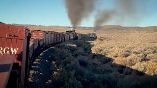 Cumbres and Toltec Scenic Railroad Steam engines 487 and 488 head for Cumbres, NM.