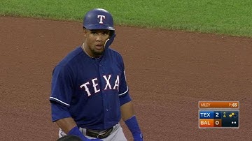 TEX@BAL: Gomez laces an RBI double down the line