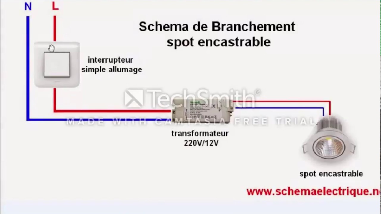 Verfijning element tiener schema dune spot avec transformateur12 volt - YouTube