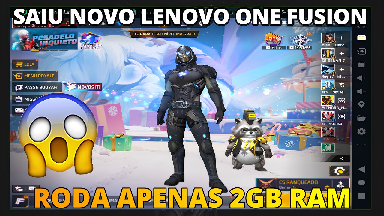 MELHOR EMULADOR LITE PARA PC E NOTEBOOK FRACO LENOVO ONE FUSION 😱 SUPER LEVE 2GB RAM 🚀