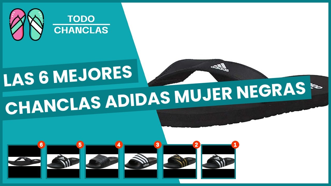 Las 6 mejores chanclas adidas mujer negras - YouTube