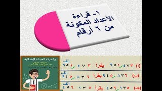 قراءة الأعداد المكونة من 6 أرقام  الدرس1/ الجزء2/ الوحدة 1 / صف رابع ترم أول