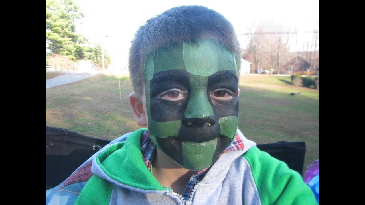 Creeper Face Painting by Snowqueen YouTube