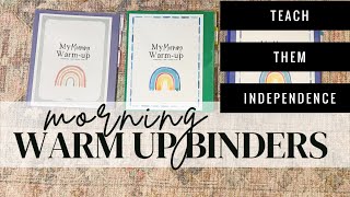 Morning Warm Up Binders // How to Teach them Indepence