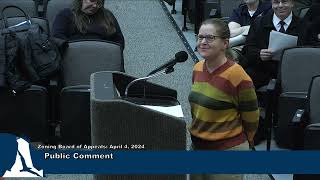 Falmouth Zoning Board of Appeals at Lawrence School, April 4, 2024