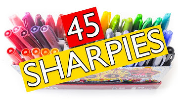 45 Sharpies! Name, Unbox, and Swatch Sharpie Ultimate Collection Permanent Markers