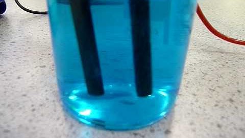 Electrolysis of copper(II) sulfate solution with graphite electrodes