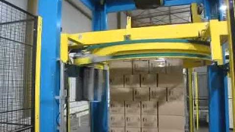 Sirio: automatic pallet ring wrapper handles up to 140 pallets per hour.