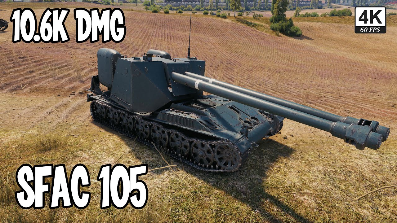 Sfac Merken16g World Of Tanks SFAC 105 )10.6K Damage) WOT - YouTube