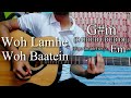 Woh lamhe woh baatein  atif aslam  easy guitar chords lessoncover strumming pattern progressions
