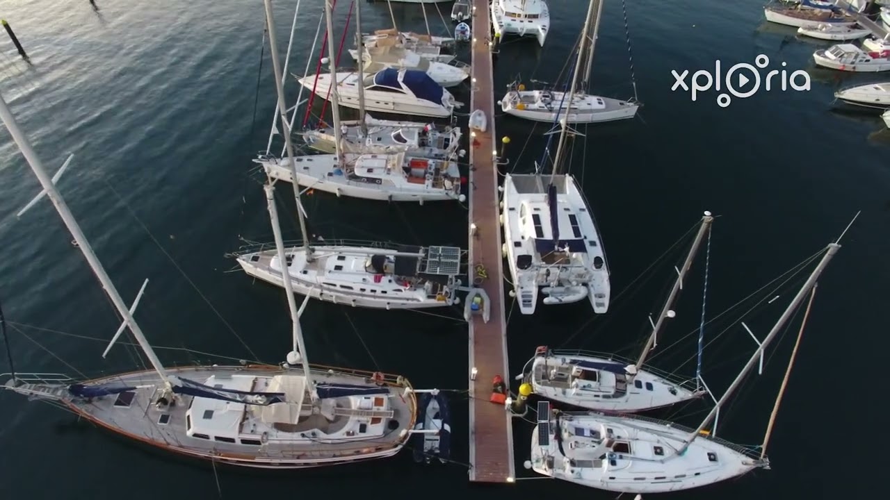 Marina San Miguel Amarilla Marina, Tenerife, Canary Islands, Spain 2018.02 aerial video