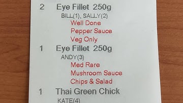 Kitchen Dockets - SwiftPOS