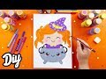 COMO DIBUJAR UNA BRUJITA EN UN CALDERO!! DIBUJOS KAWAII DE HALLOWEEN   Mery