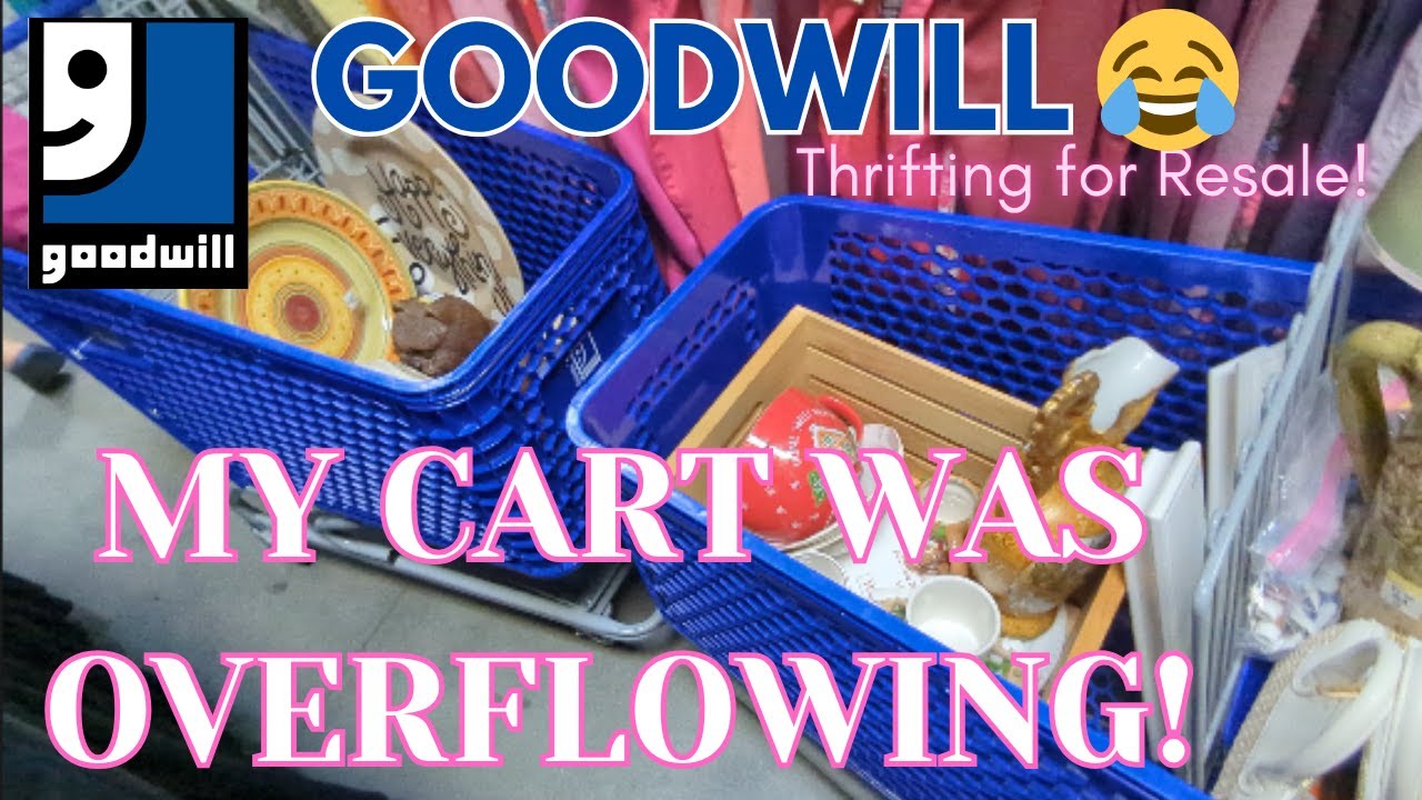 MY CART WAS OVERFLOWING! Goodwill Thrifting for Resale!  Thrift with me! Myrtle Beach, SC!