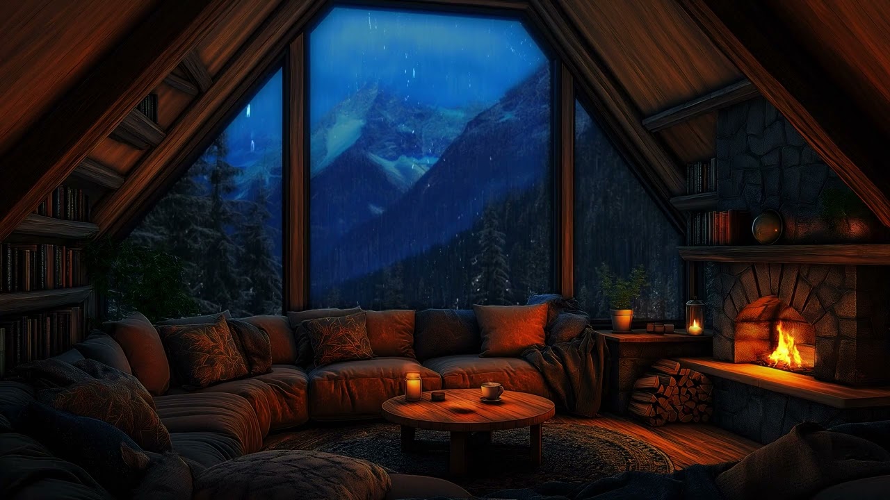 Thunderstorm Heaven: Cozy Rain & Fireplace Ambience for Sleep and Relaxation🌧️