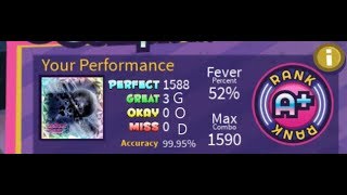 (GOD ACC) RoBeats - Space Battle (Hard) A+ / 99.95% / 3 Greats / 68 PF MS