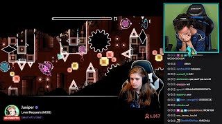 TROLLEANDO A JUNI CON HACKS EN DIRECTO (Geometry Dash)