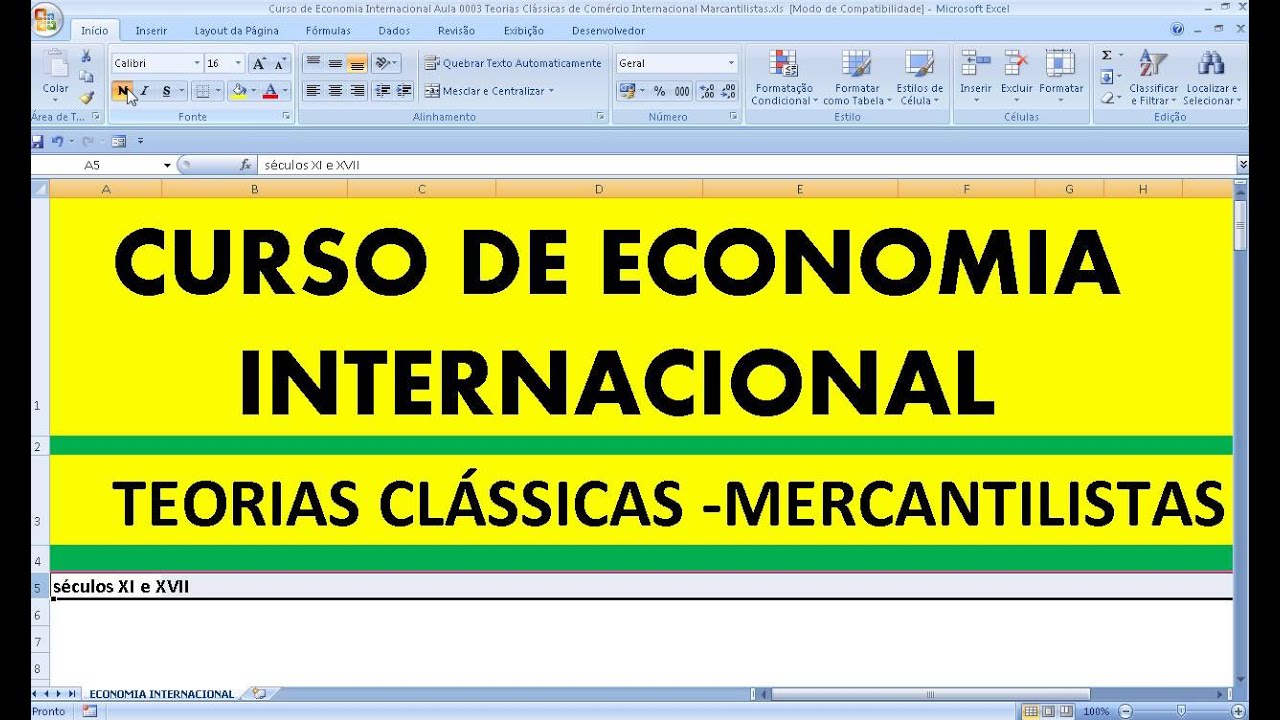 Teorias Clássicas de Comércio Internacional Mercantilistas Economia