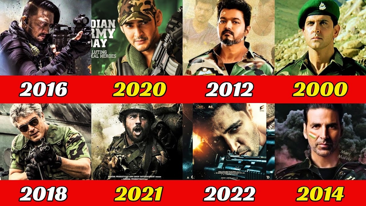 Every Year No 1 Indian Army Movies From 1997 to 2022 With Hindi Dubbed