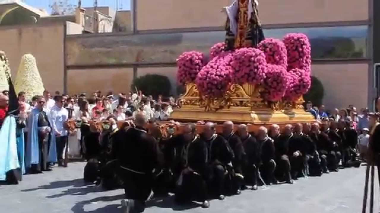 Final de la procesión del Domingo de Resurrección en Alhama de Murcia