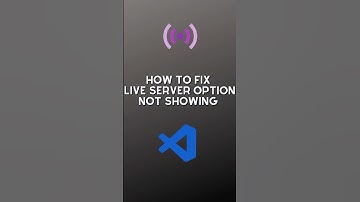 How to fix Live Server option not showing in VS CODE