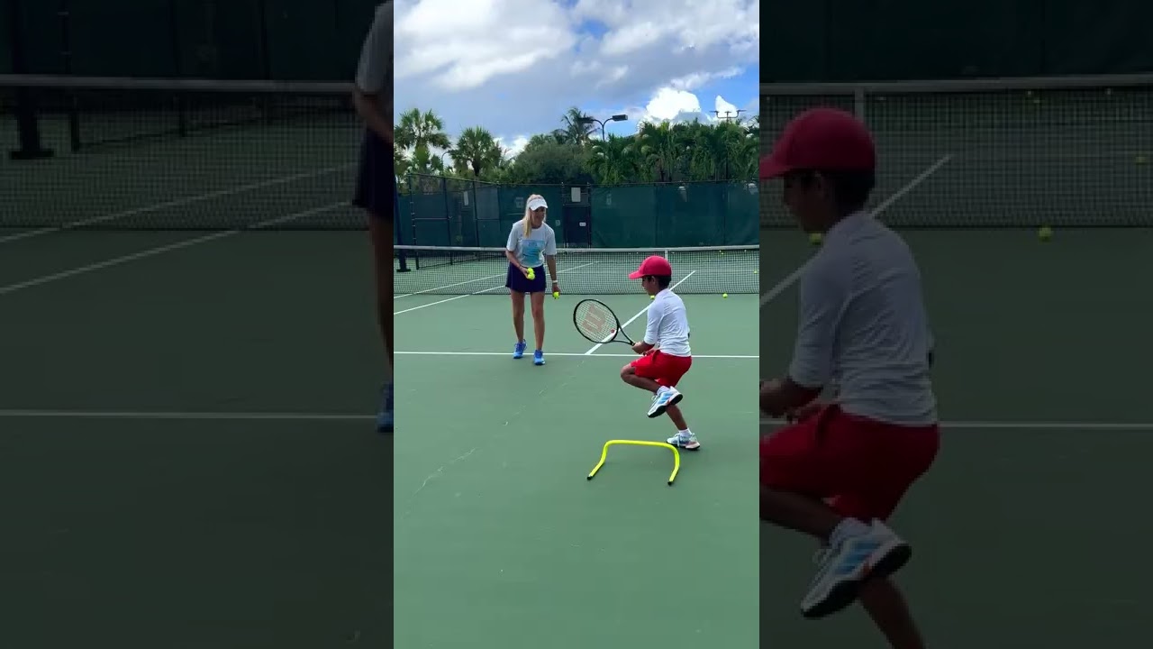 ⁣EASY Tennis Exercise for Weight Transfer