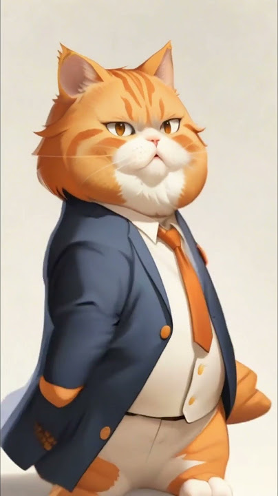 The fat orange cat does the shake shoulder dance