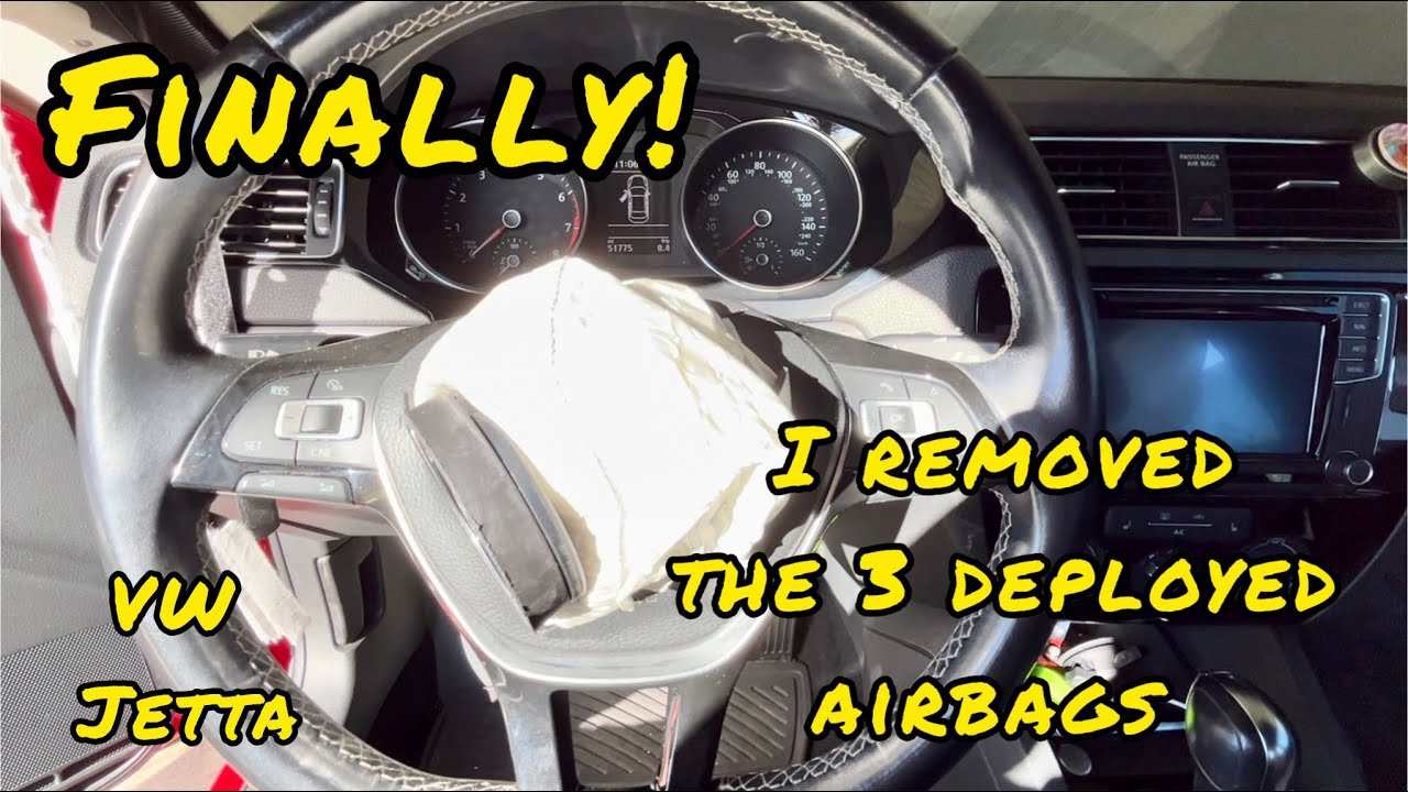 I Finally removed the 3 Deployed Airbags!              Volkswagen Jetta Sport (Part3)