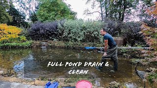 Full pond drain & clean