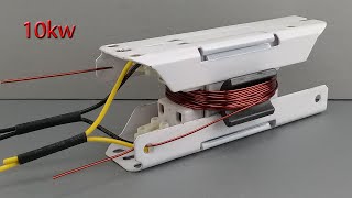 100% Free 220v 10kw electricity generator using transformer tools with copper wire and magnet